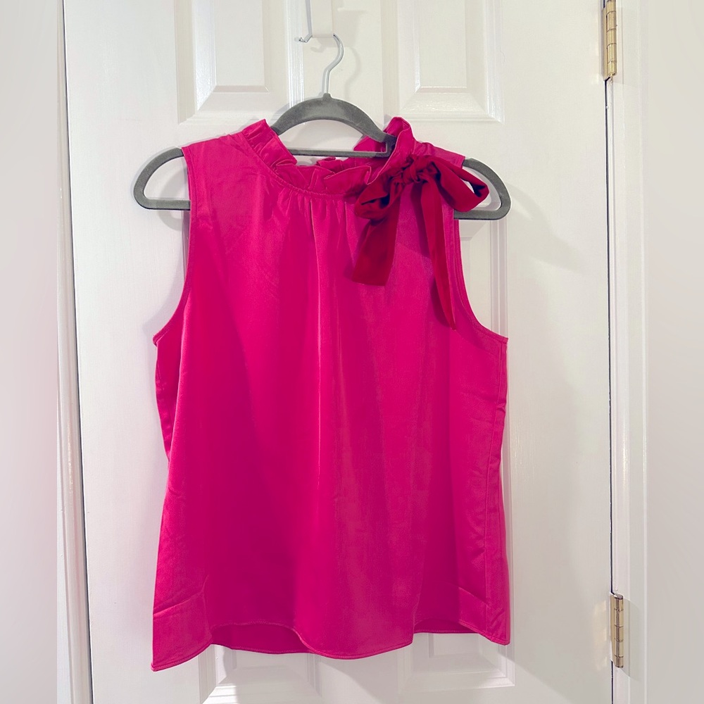 Brand new with tags never worn J Crew got pink blouse size medium